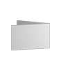 Klapp-Visitenkarten quer 4/4 farbig (beidseitiger Druck), 250g Silver-Magic-Chrom-Karton