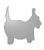 Polystyrolplatte in Hund-Form konturgefräst <br>beidseitig 4/4-farbig bedruckt