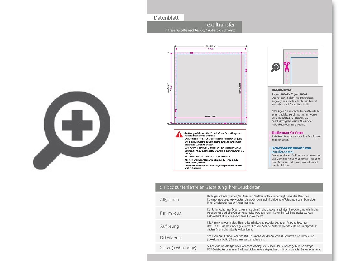 Product Bild hochwertiger_textiltransfer_in_freier_gr____e_(rechteckig)__einseitig_1_0-farbig_(schwarz)_bedruckt